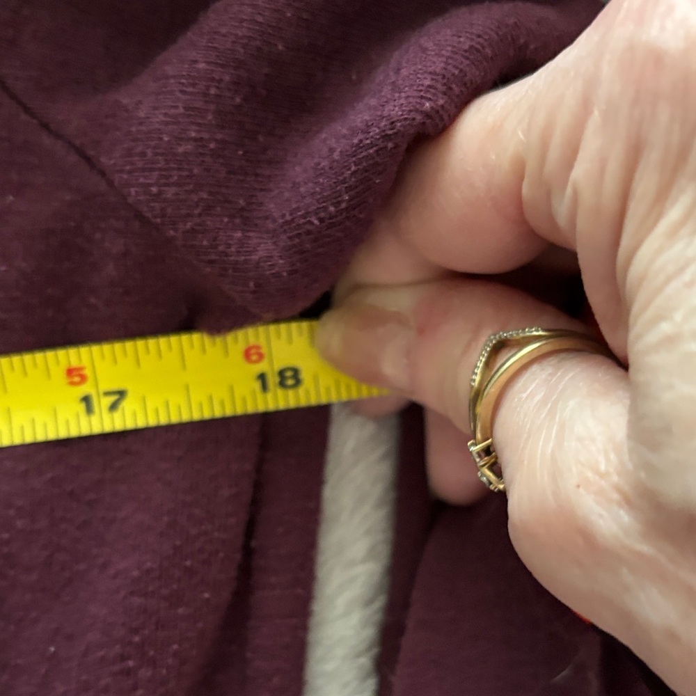 PINK Victoria's Secret Burgundy and White Quarter-Zip Pullover - Picture 7 of 15